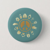 Furry Peace Ronde Button 5,7 Cm (Voorkant)