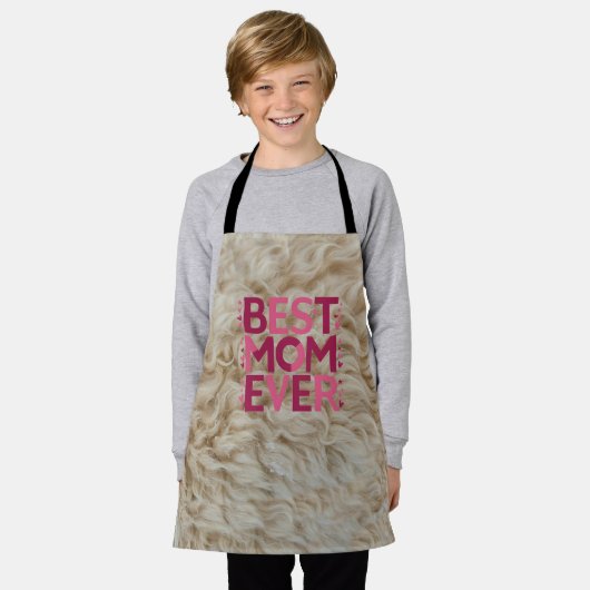 Furry Pink Beste Mam Ooit Schort (Gedragen)