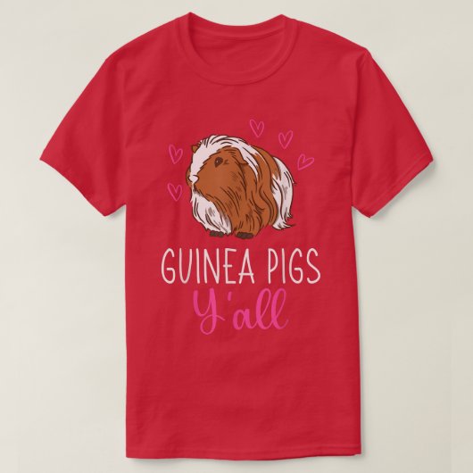 Furry Potato Cute Funny Guinee Pigs Y'All T-shirt (Design voorkant)