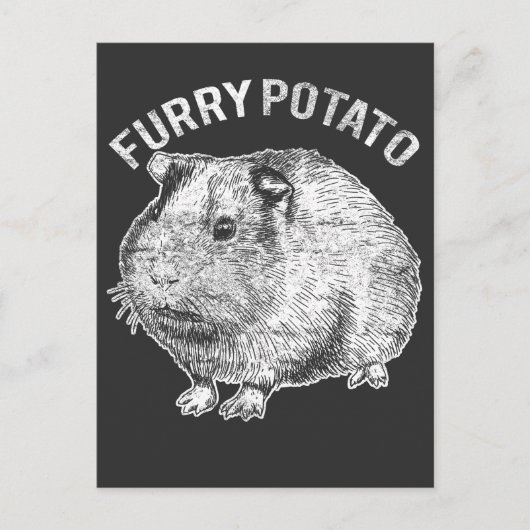 Furry potato Cute Pet Guinea Pig Lover Briefkaart (Voorkant)