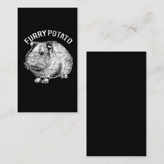 Furry potato Cute Pet Guinea Pig Lover Visitekaartje (Voorkant / Achterkant)