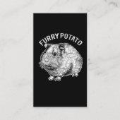 Furry potato Cute Pet Guinea Pig Lover Visitekaartje (Voorkant)