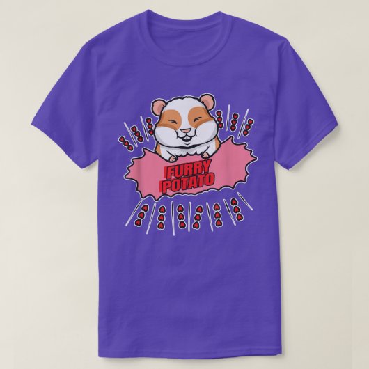 Furry Potato - Funny Guinea Pig T-shirt (Design voorkant)