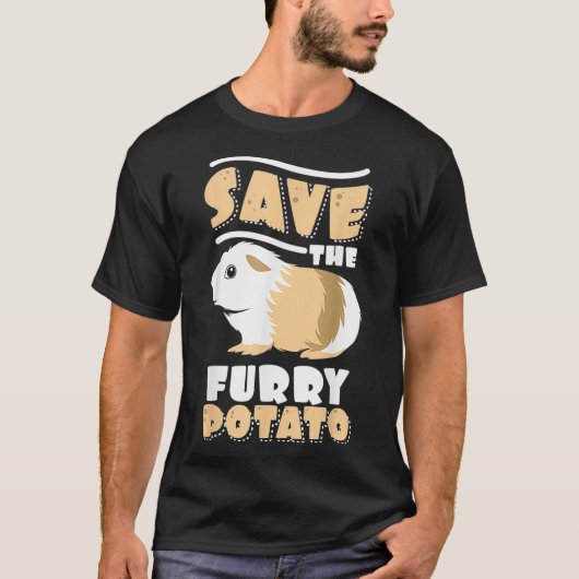 Furry Potato Guinea Pig Funny Novelty Gift T-shirt (Voorkant)