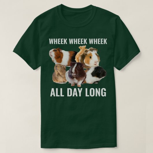 Furry Potato Guinea Pig Wheek Wheek Wheek de hele  T-shirt (Design voorkant)