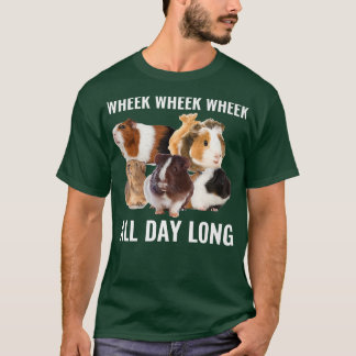 Furry Potato Guinea Pig Wheek Wheek Wheek de hele  T-shirt