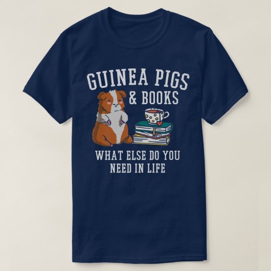 Furry Potato Guinea Pigs & Books What Else Do You  T-shirt (Design voorkant)
