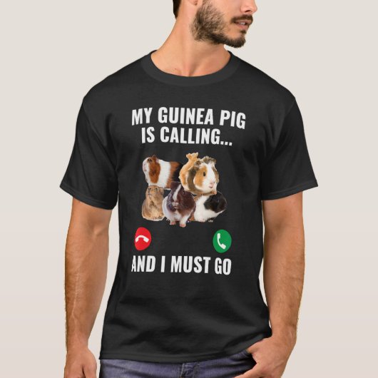 Furry Potato Pets My Guinee Pig belt and I m T-shirt (Voorkant)