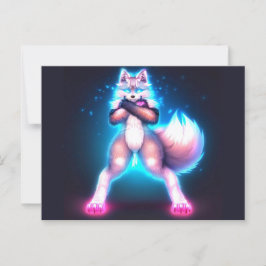 Furry Power Activate Briefkaart