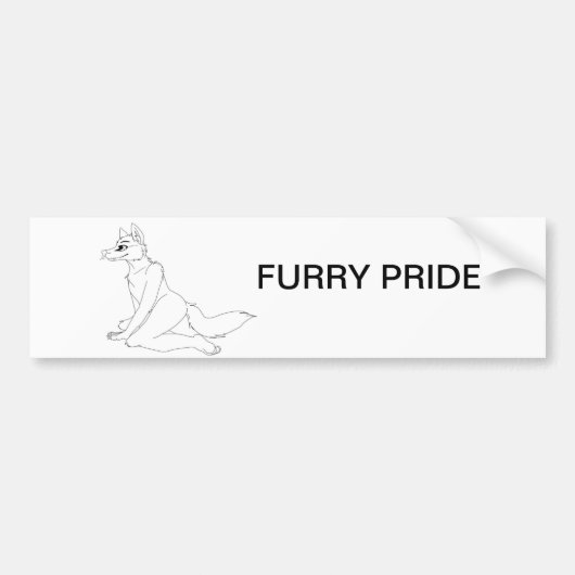 Furry Pride-Bumpersticker Bumpersticker (Voorkant)