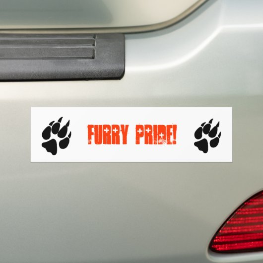 Furry Pride Pawprint-Bumpersticker Bumpersticker (Op auto)