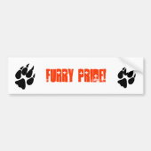 Furry Pride Pawprint-Bumpersticker Bumpersticker (Voorkant)