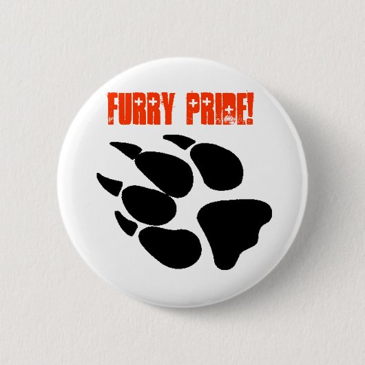 Furry Pride Pawprint-Button Ronde Button 5,7 Cm (Voorkant)