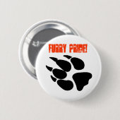 Furry Pride Pawprint-Button Ronde Button 5,7 Cm (Voorkant /achterkant)