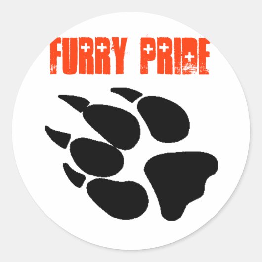 Furry Pride Pawprint Sheet van Stickers (Voorkant)