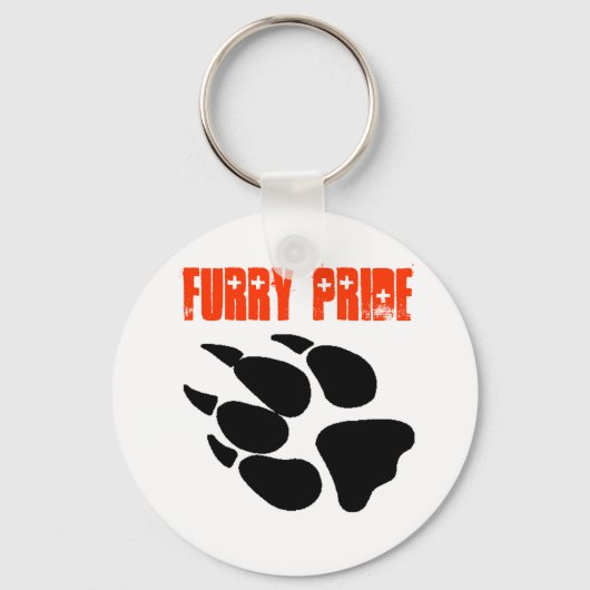 Furry Pride Pawprint-Sleutelhanger Sleutelhanger (Voorkant)