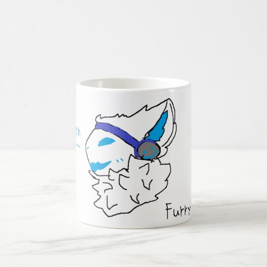 furry protogen mug koffiemok (Center)
