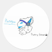 furry protogen sticker (Voorkant)