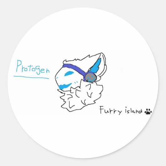 furry protogen sticker (Voorkant)