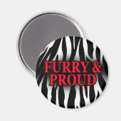 Furry & Proud Magnet Zebra Versie (Voorkant / Achterkant)
