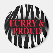 Furry & Proud Magnet Zebra Versie (Voorkant)