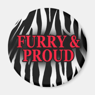 Furry & Proud Magnet Zebra Versie