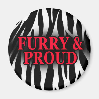 Furry & Proud Magnet Zebra Versie