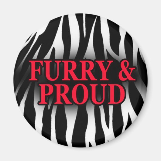 Furry & Proud Magnet Zebra Versie (Voorkant)