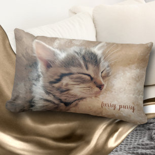 Furry Purry Kat Fine Art Pillow Kussen