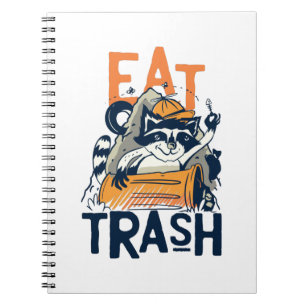 Furry Raccu met Eat Trash Text Notitieboek