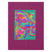 Furry Rainbow Colored Flower Tafelkleed (Voorkant)