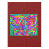 Furry Rainbow Colored Flower Tafelkleed (Voorkant)