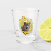 Furry Red Shiba Inu is een ster Shot Glas (Voorkant)