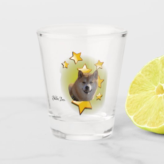 Furry Red Shiba Inu is een ster Shot Glas (Voorkant)