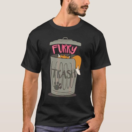 Furry Trash Furry Fandom Furtiak T-shirt (Voorkant)