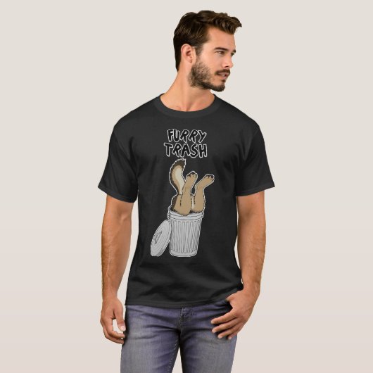 Furry Trash German Shepherd T-shirt (Voorkant volledig)