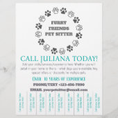 Furry Vrienden Huisdier Sitter Small Business Larg Flyer (Voorkant)