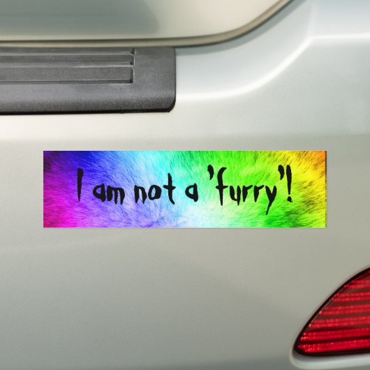 Furry Wolf-Fur Rainbow Bumpersticker (Op auto)