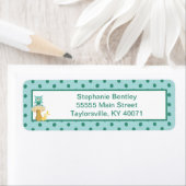 Furry Woodland Blue Return Address Label (Insitu)