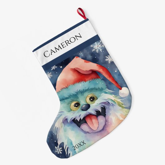 Furry Xmas Monster Grote Kerstsok (Achterkant (Hangend))