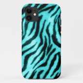 Furry Zebra Blue Case-Mate iPhone Case (Achterkant)