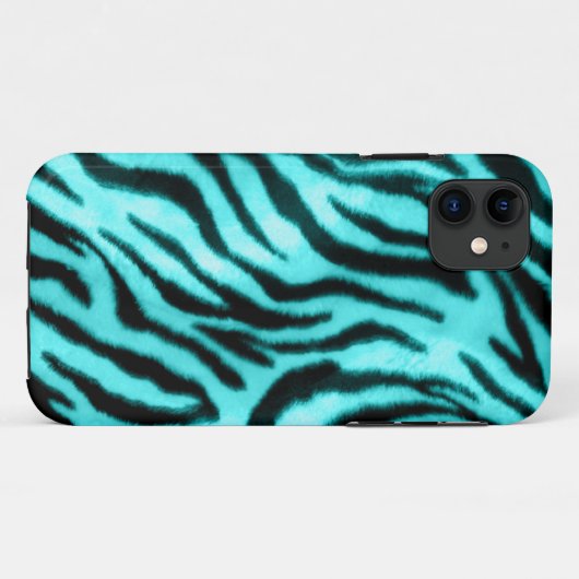 Furry Zebra Blue Case-Mate iPhone Case (Achterkant (horizontaal))