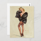 Furs draaien omhoog briefkaart (Voorkant / Achterkant)