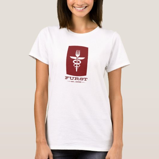 Furst 50e Jubileum-Vrouwen Rood T-shirt (Voorkant)