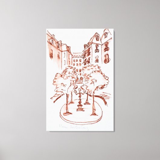 Furstenberg, Saint-Germain-des-Pres Church, Parijs Canvas Afdruk (Voorkant)