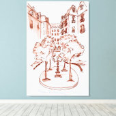 Furstenberg, Saint-Germain-des-Pres Church, Parijs Canvas Afdruk (Insitu (Houten vloer))