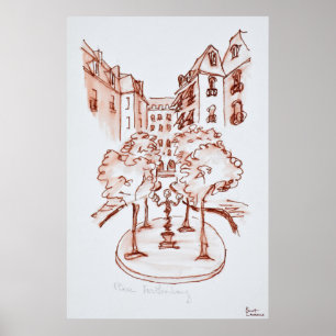 Furstenberg, Saint-Germain-des-Pres Church, Parijs Poster