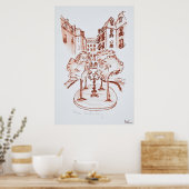 Furstenberg, Saint-Germain-des-Pres Kerk, Parijs Poster (Keuken)