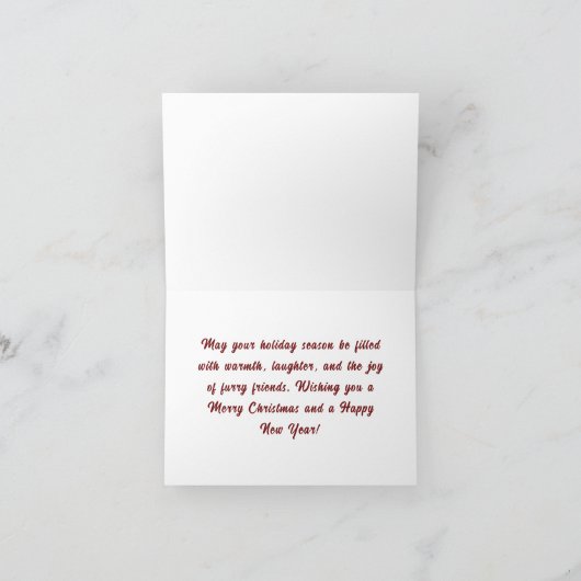 Furtive Groeten: Berner Mountain Dog Christmas Feestdagen Kaart (Binnen)