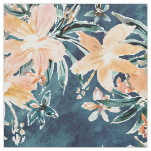 FURTIVE Hibiscus Tropical Floral Stof